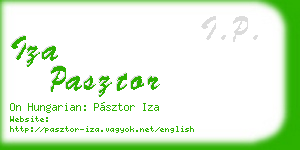 iza pasztor business card