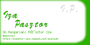 iza pasztor business card